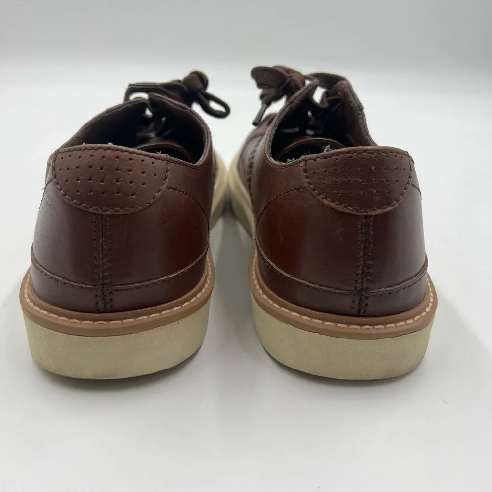 Lucky Brand FIR Mens Brown Leather Cap Toe Low Top Sneakers‎ 10.5M 115-21848